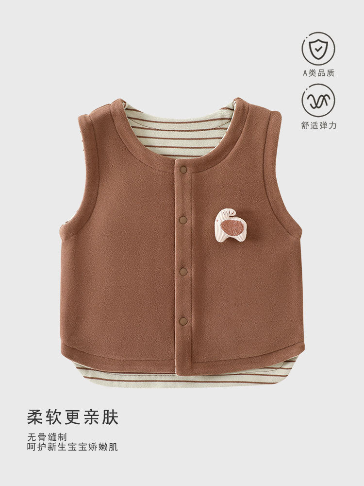 Baby chaleco de terciopelo para bebés, chaleco para bebés para hombres y mujeres, chaleco para bebés calientes, chaleco de hombro para bebés de nuevo