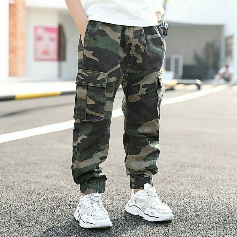Children's Baby Pants Spring and Autumn New Camouflage Trousers Small and Medium-sized Children's Boys Sports Casual Pants Children's Wear in stock