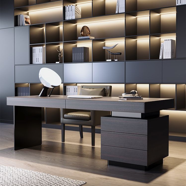 Italian minimalist study desk home light luxury modern minimalist…