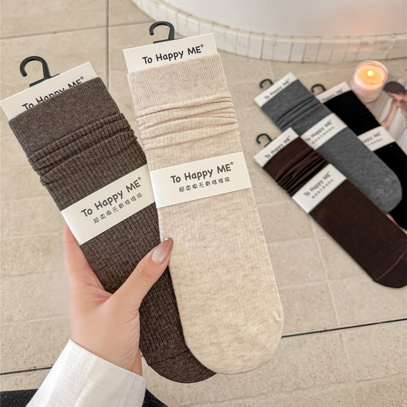 Japanese-Style Seamless Vertical Stripe College Style Mary Jane Shoes with Versatile Melard Color Casual Breathable Mid-Calf Socks Japanese-Style Seamless Vertical Stripe College Style Mary Jane Shoes with Versatile Melard Color Casual Breathable Mid-Calf Socks