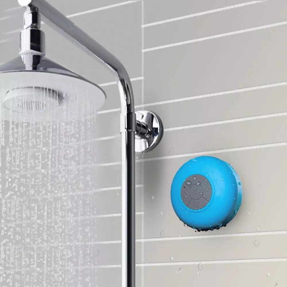 FUENTE fabricante baño impermeable ventosa Bluetooth audio portátil teléfono móvil soporte mini inteligente ventosa altavoz