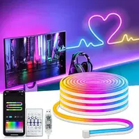 Гибкая цветная светодиодная лента для наружного использования с USB-питанием, 5В, низковольтная, для создания световых эффектов, DIY, водонепроницаемая, с эффектом текущей воды.
