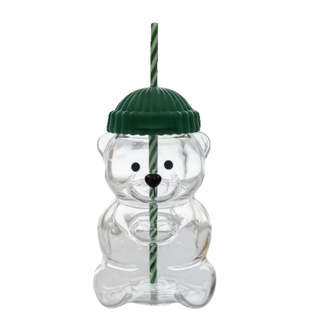Bearista Cross-Border Coffee Teddy Bear Cup Bears Glass Straw Cup