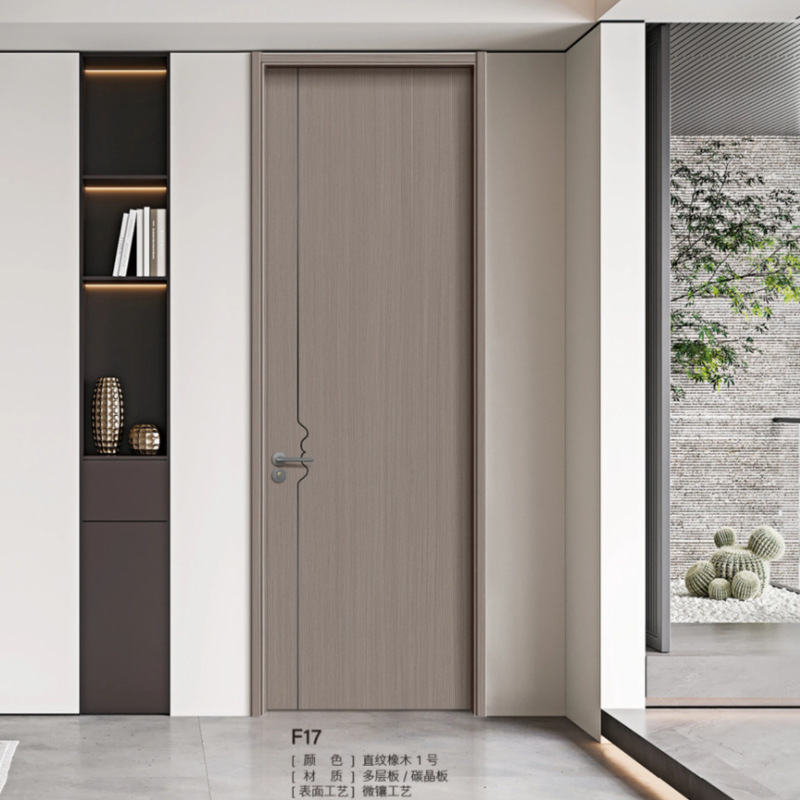 Indoor Wooden Door Bedroom Door High Quality Paint-Free Oak Toothed Wooden Door Fashionable Bedroom Wooden Door Manufacturer Oem Wooden Door