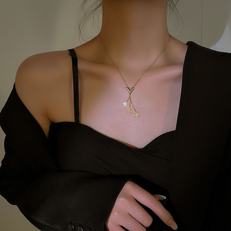 Fashion Flower Titanium Steel Plating Earrings Necklace