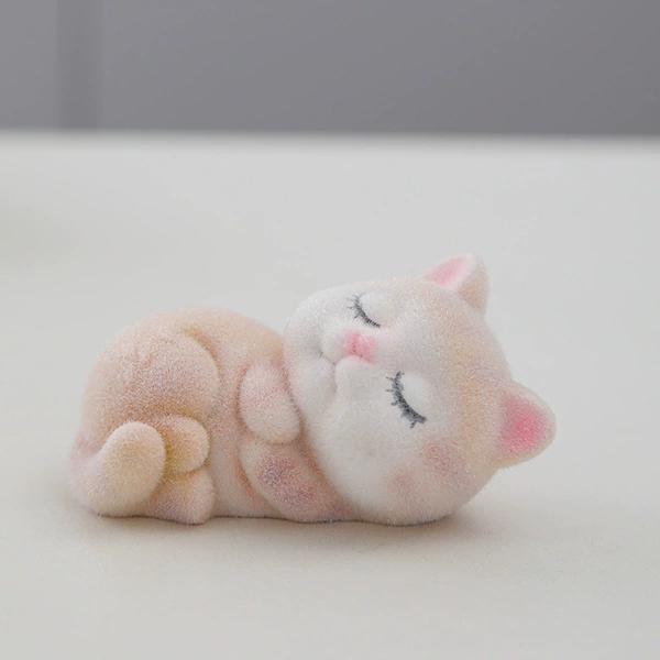 Orange cute cat-lying on side
