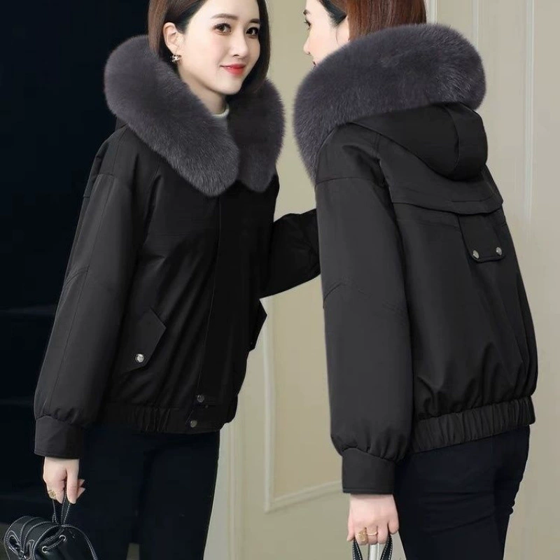 Winter short warm down jacket, for teenagers