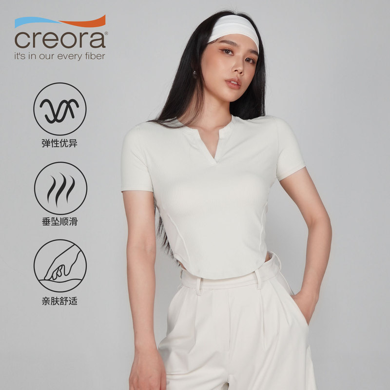 New Arrival Henry Short-Sleeved Women's V-Neck Naked Yoga Clothes Slim-Fit Sports T-Shirt Short Slim-Fit Base Polo Top