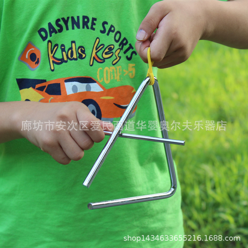 Orff Percussion Instrument Children's Triangle Bell Music Elementary and Middle School Triangle Iron Music Enlightenment Instrument