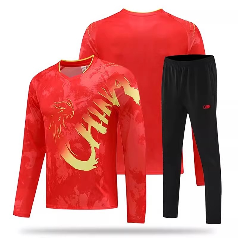 2025 New Volleyball Uniforms Customized Training Game Team Uniforms for Men and Women Autumn and Winter Long-Sleeved Air Volleyball Jersey Sports Suits