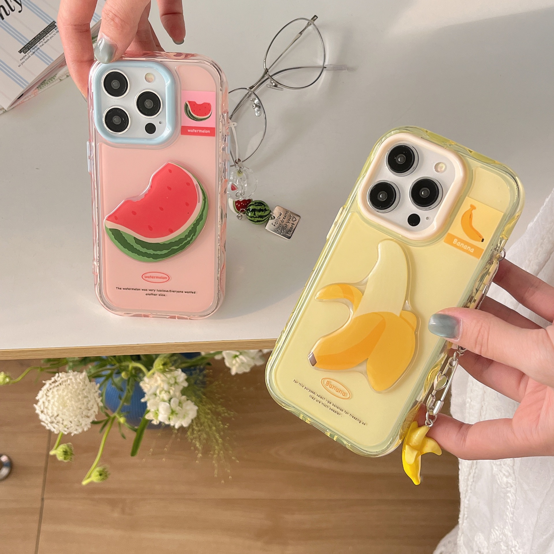 Verano fruta fresca apple 15ProMax funda para teléfono móvil 16Pro colgante 14/13 nueva pareja de 16PM