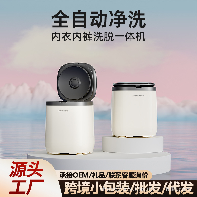New Underwear Washing Machine Household Mini Dehydratable Underwear and Socks Washing and Stripping All-In-One Machine Cross-Border Wholesale
