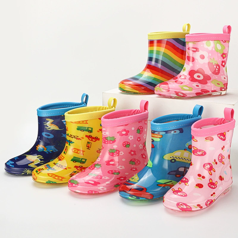 Трансграничный экспорт спот креативные милые цветочные детские дождевые туфли детские детские дождевые сапоги водяные резиновые туфли