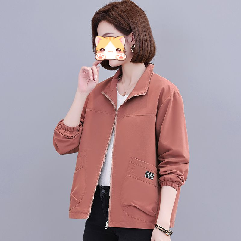 时尚百搭2025连帽妈妈单外套女春秋季新款休闲宽松气质减龄夹克衫|undefined