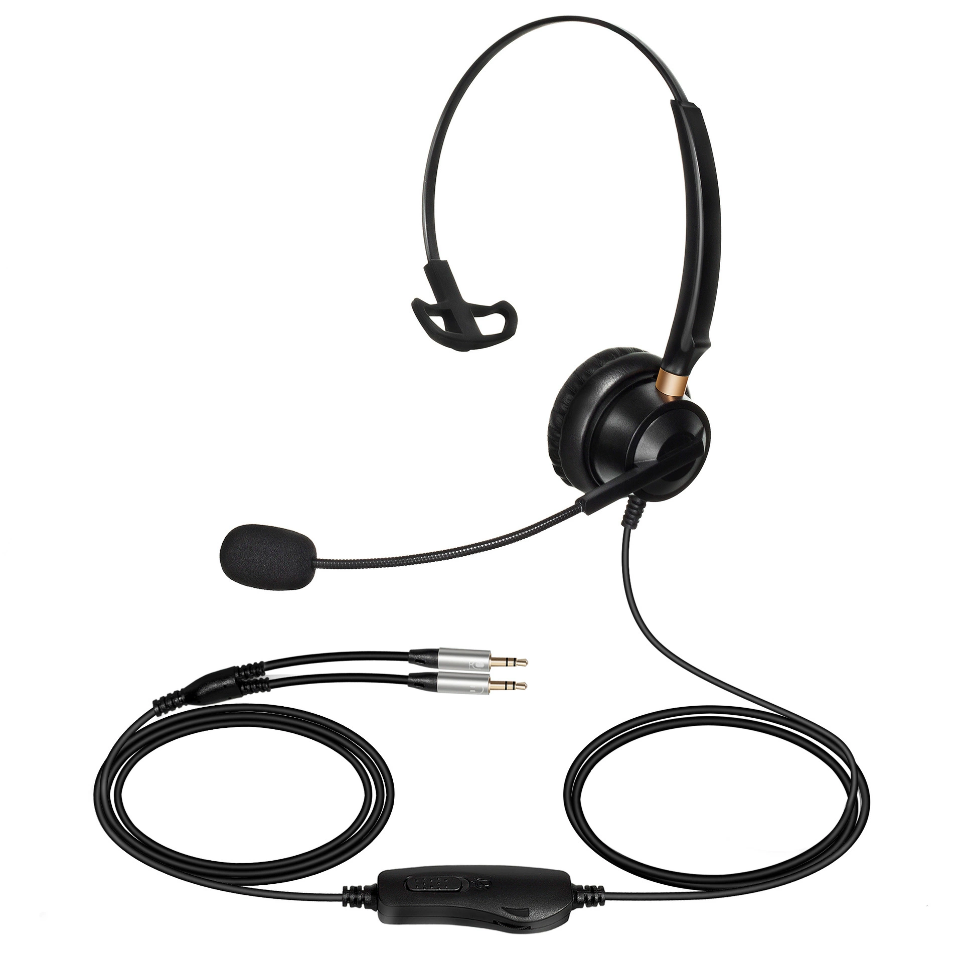 H600 headset headset/customer service headset/dual 3.5 headset/computer headset/mute mute