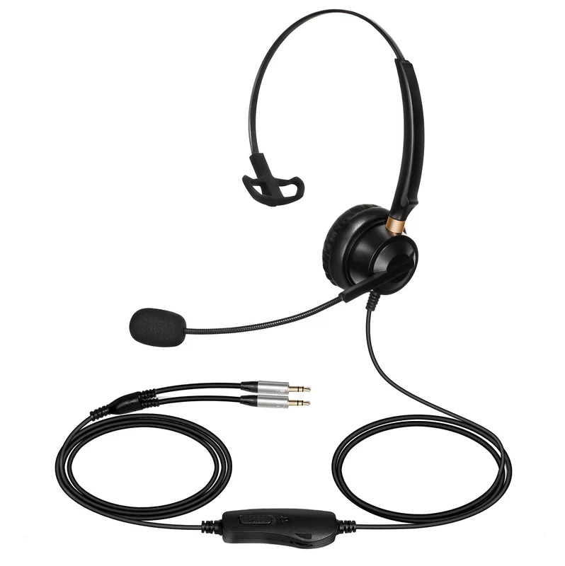 H600 headset headset/customer service headset/dual 3.5 headset/computer headset/mute mute