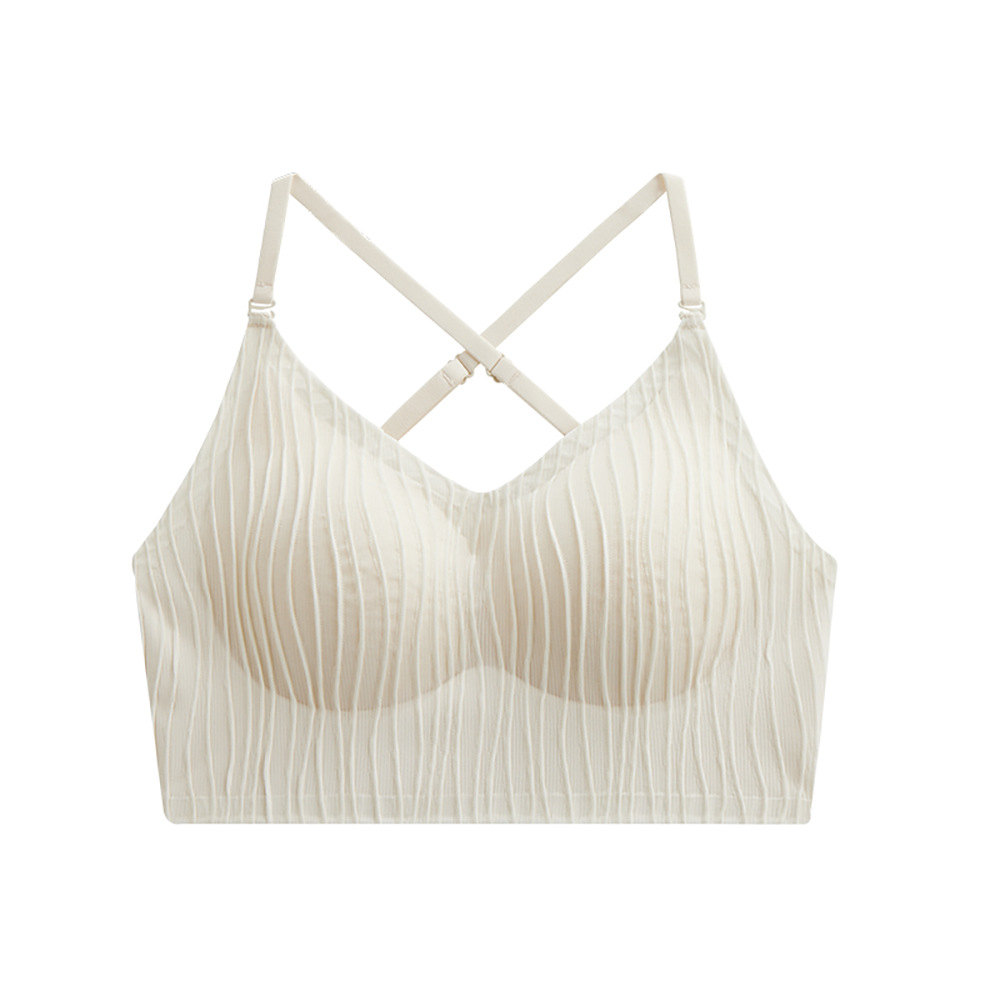 Oreja de trigo sin espalda grande sin espalda ropa interior de las mujeres anti-flacidez pequeño pecho apoyo sexy Correa belleza espalda sujetador