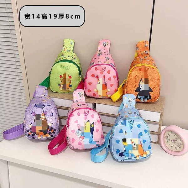 2025 Spring/Summer New Children's Bags Girls' Single Shoulder Crossbody Bags Cute Printed Casual Boys' Chest Bags Cross-Border