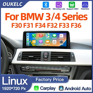 BMW 3 Seriyası 4 Seriyası F30 F31 F34 üçün Mərkəzi Ekran Naviqasiya Carplay Pleyer