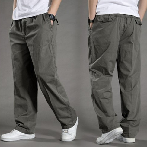 2025 Spring and Autumn New Men's Cargo Casual Pants Wish Cross-Border Export Loose Trendy Versatile Long Trousers