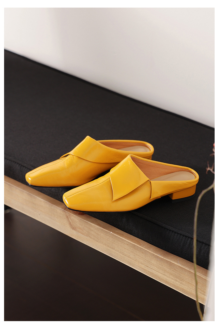 CHIKO Edy Square Toe Block Heels Clogs/Mules Shoes