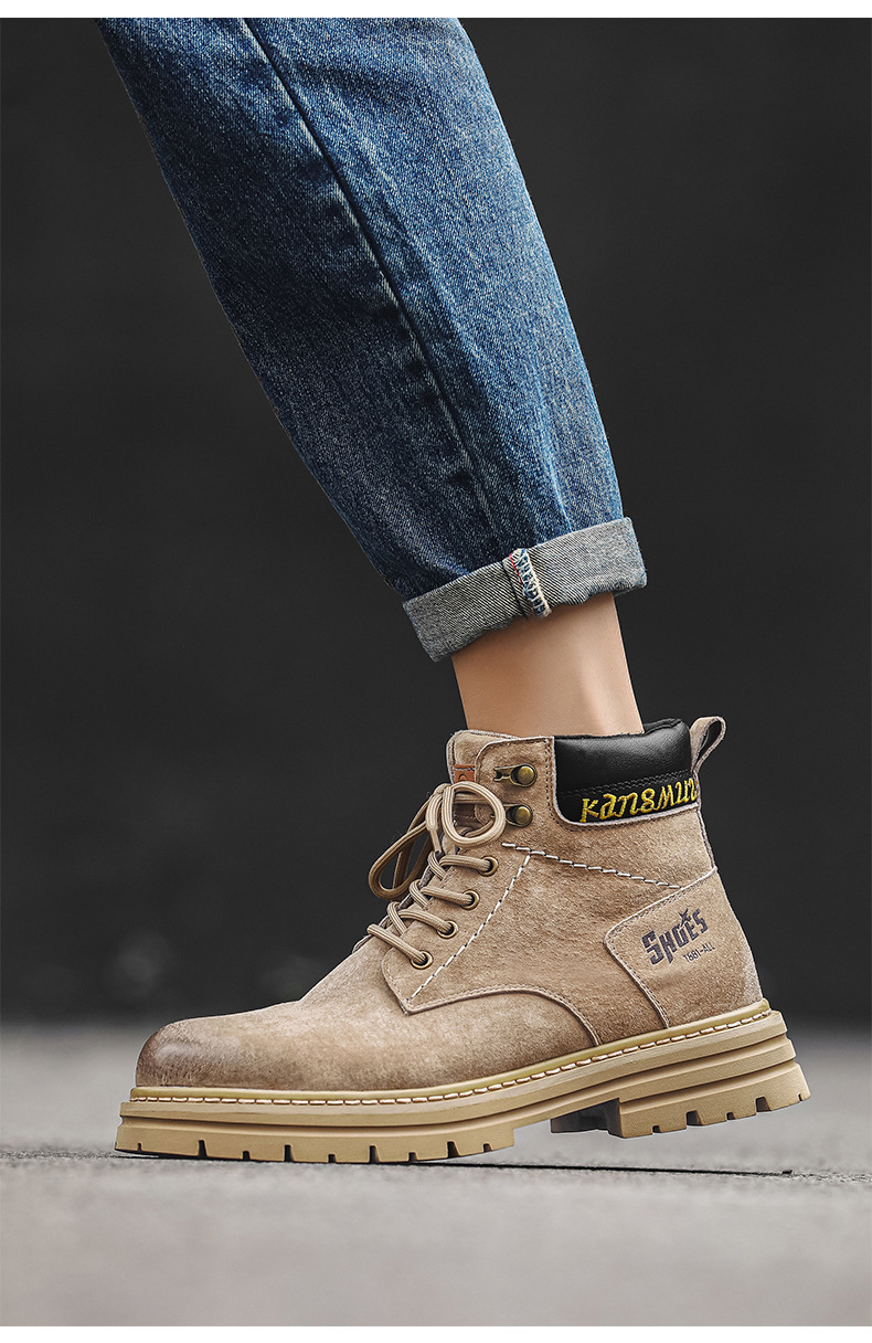 Chukka boots för herr i mocka casual retro outdoor skor_voghion.com