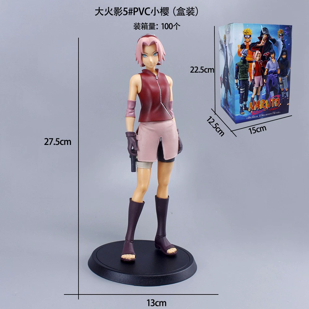 PVC Figure Set (Naruto) — Kakashi, Naruto, Sakura Desktop Ornaments, Multi‑pose Kit