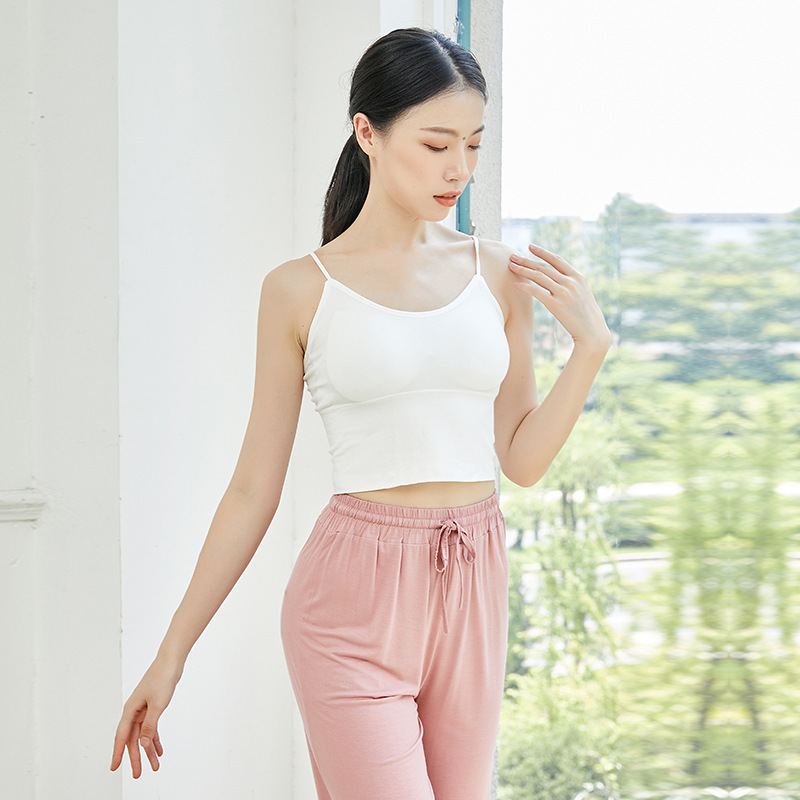 Modern Dance Practice Clothes Top Women's Base Camisole Outer Wear with Chest Pad Chinese Ethnic Classical Dance Clothes