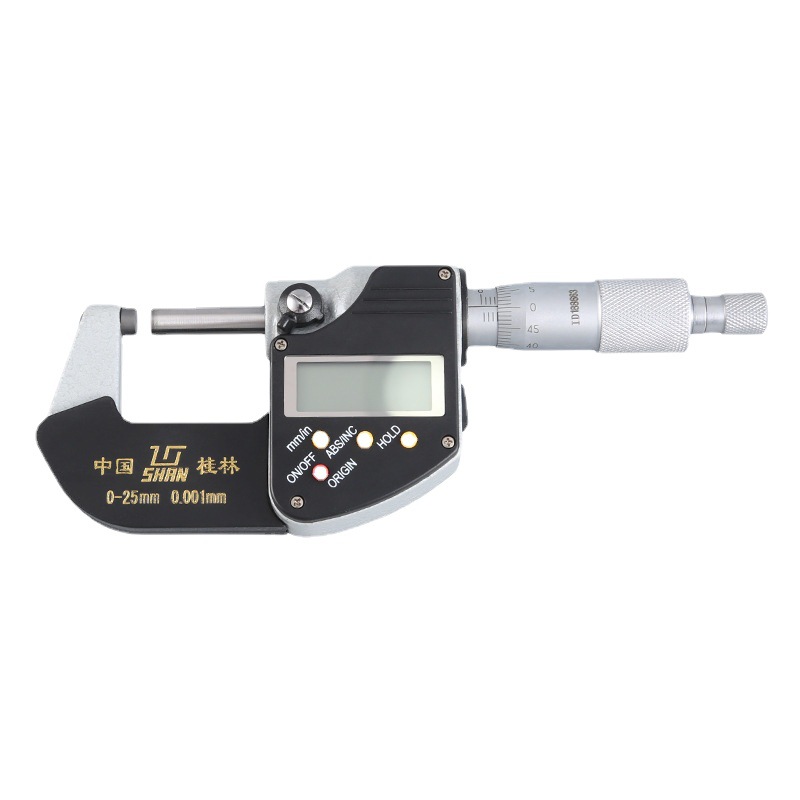 经销批发 桂林山字牌量具 电子外径千分尺 0-25MM 数显千分尺现货
