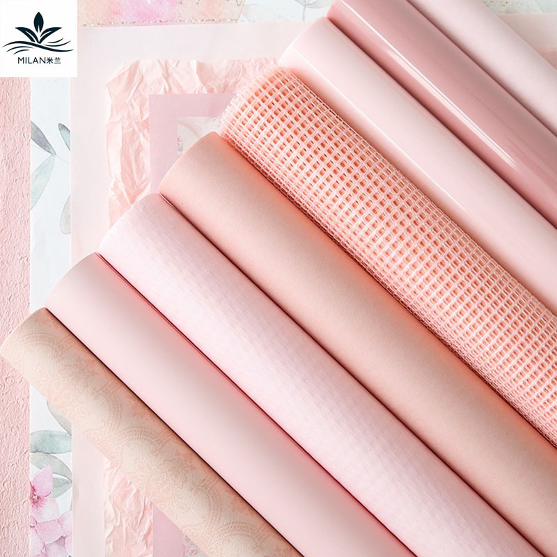 教师节粉色系列花束包花纸防水鲜花包装纸花艺礼物艺术纸DIY材料