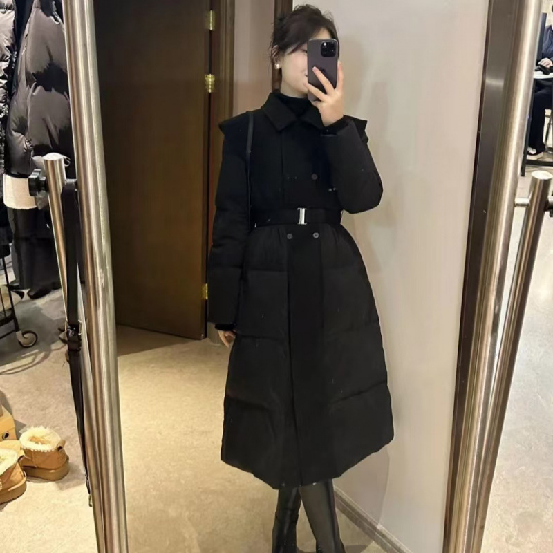 9168 Lin Gan 독점 LZY Luo Zhiyin 다운 재킷 겨울 우아한 긴 소매 다운 스커트 짧은 재킷