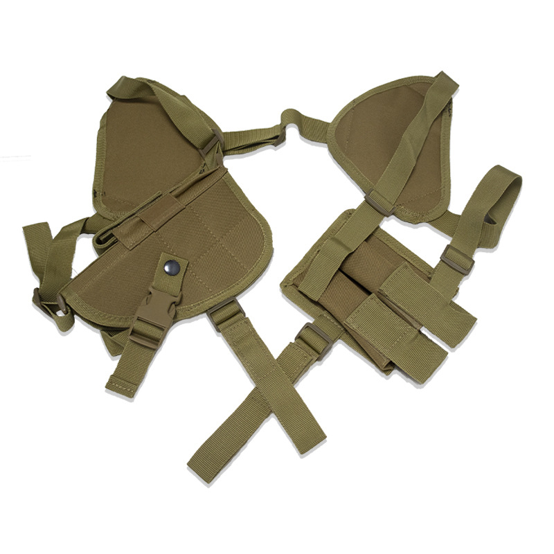 (2개) 국경 간 숨겨진 전술 겨드랑이 총 홀더 가방 배낭 야외 다기능 조정 가능한 클램프 보관
