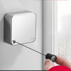 Balcony invisible retractable clothesline punch-free stainless steel indoor telescopic clothes drying rack outdoor clothes drying rack