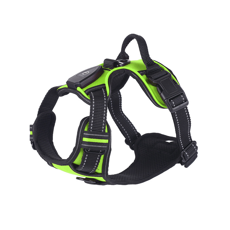 Pet luminoso chaleco LED parpadeo para perros fuera correa de tracción anti-explosión carga USB correa luminosa