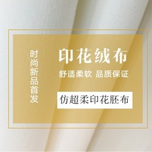 短毛绒荷兰绒仿超柔本白印花绒布抱枕地毯玩具DIY挂布挂毯背景布