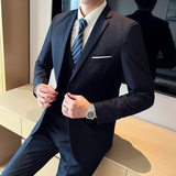 Xanh navy (áo hai nút + vest + quần)