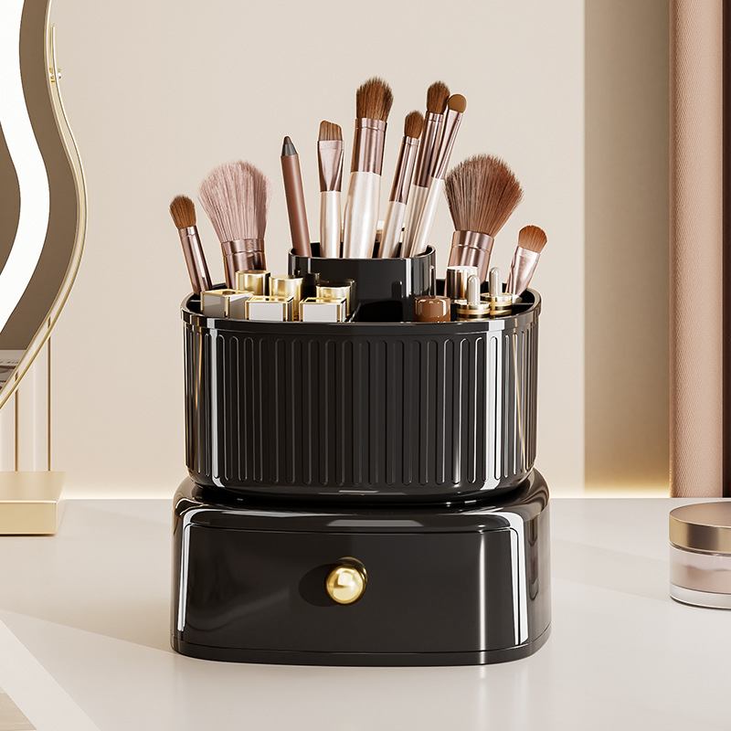 Bolan doble capa giratoria caja de almacenamiento cosmético multifuncional de gran capacidad dormitorio sala de estar escritorio titular de la pluma