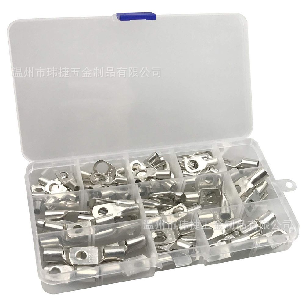 跨境货源 80PCS盒装 窥口铜接线端子SC6-SC25铜端子套装 Terminal