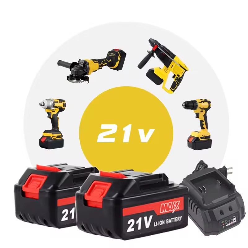 Conjunto de 4 piezas de herramientas eléctricas de litio sin escobillas martillo molino angular llave eléctrica de litio taladro eléctrico taladro de impacto conjunto eléctrico