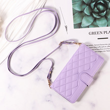 适用Xperia 10 VI 2024时尚皮套 索尼5V小香风菱形插卡钱包斜跨绳