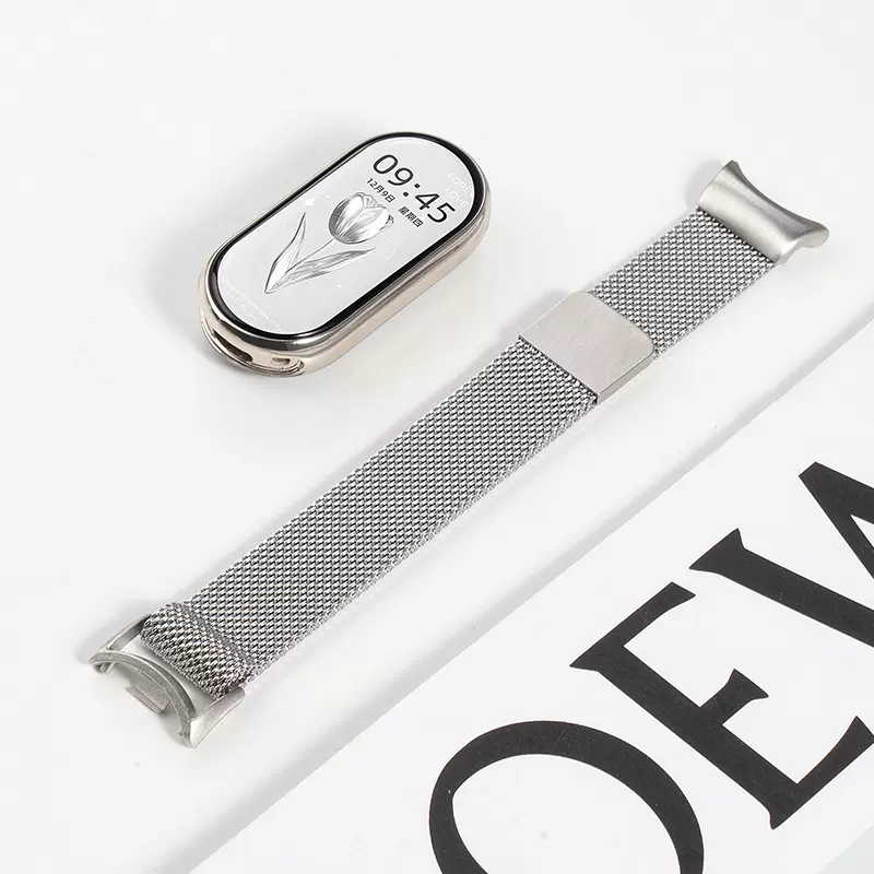 适用小米手环8/9米兰尼斯磁吸表带女款智能运动小米手环9手表带