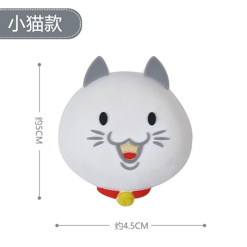 Cute Pet Anti-Collision Pad Refrigerator Door Handle Silicone Wall Sticker Door Back Anti-Collision Artifact Cabinet Door Wall Protector Wholesale