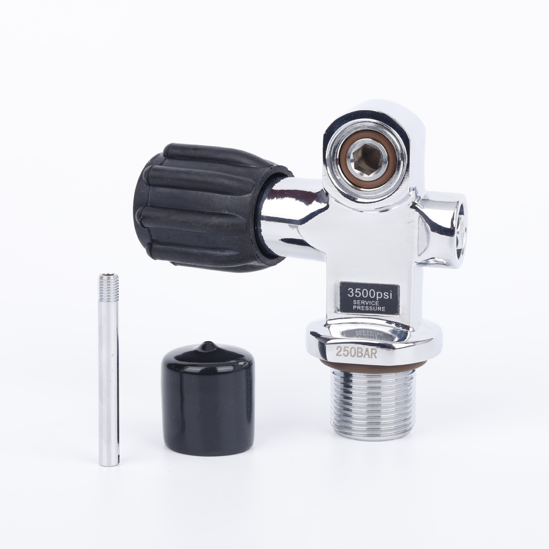 250BAR高压瓶阀12L潜水瓶用黄铜电镀高压潜水瓶头阀 3/4NPSM