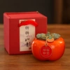 Green lid persimmon single can in simple gift box [listing]