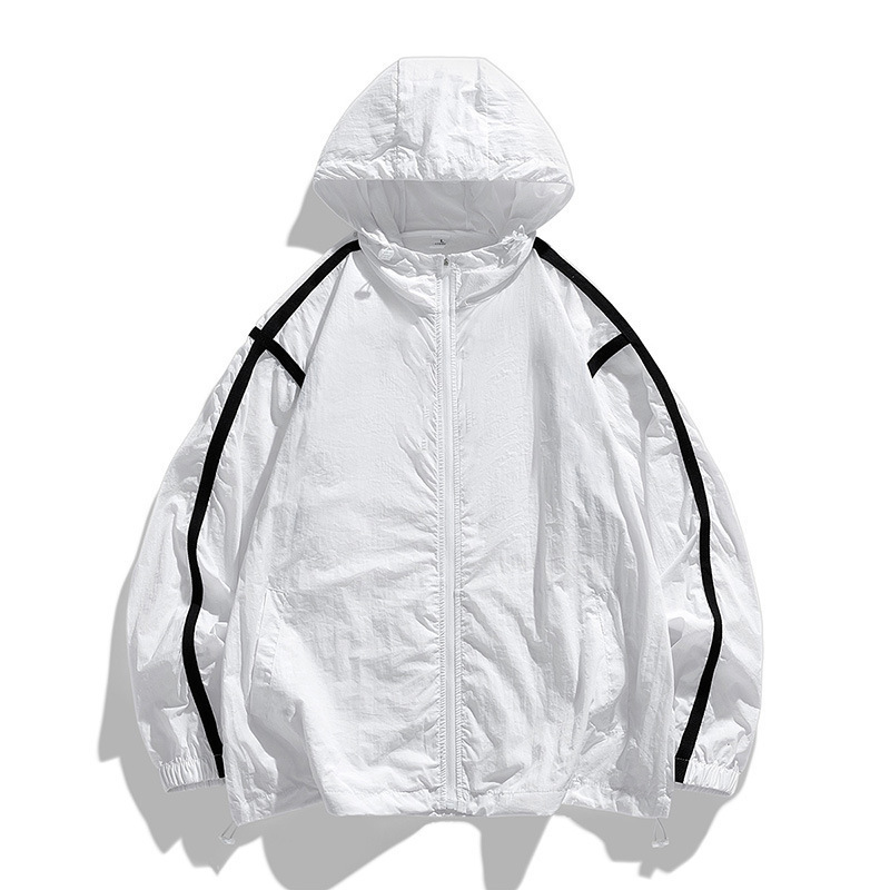 Ropa de protección solar para hombre verano ultra delgada piel de seda de hielo transpirable suelta de cuello vertical chaqueta de secado rápido abrigo de manga larga fresco