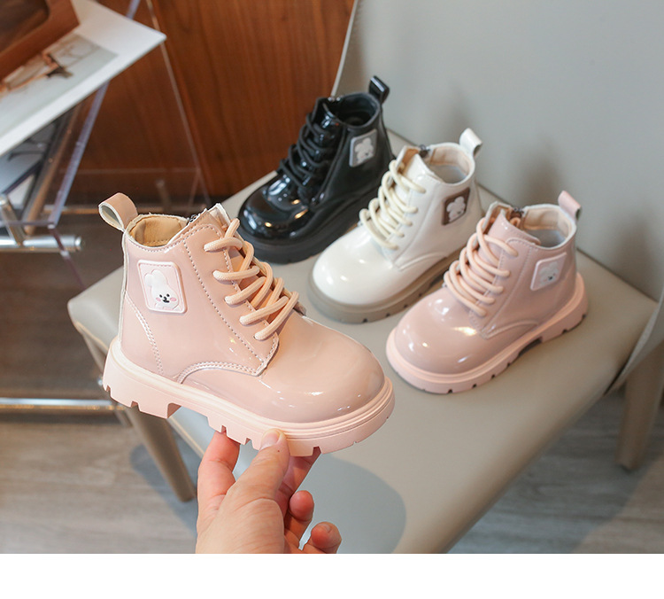 Kinder 2024 Trendy Fashion Mädchen Vielseitige Martin Jungen Frühling und Herbst Britischen Stil Kurze Stiefel_voghion.com