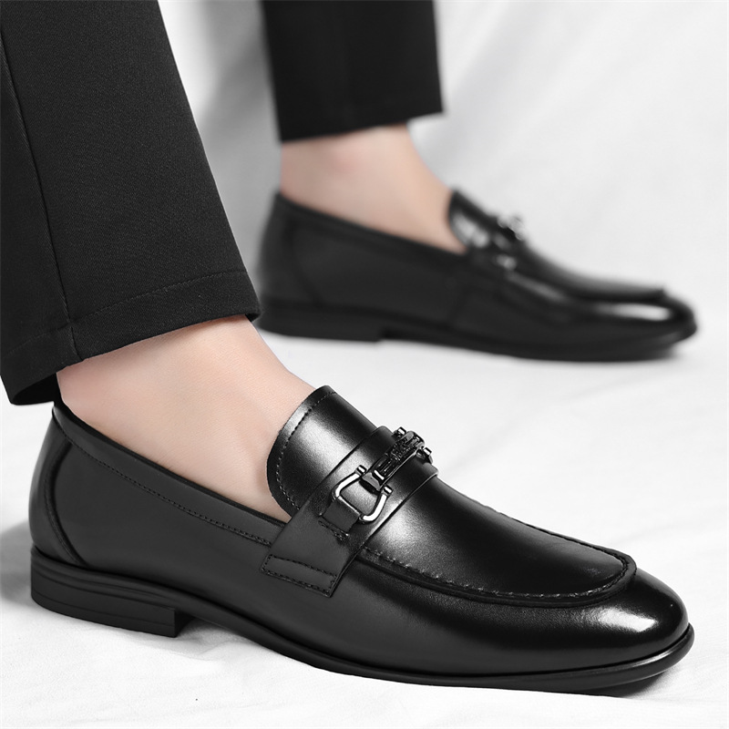 Heren instappers van leer met bit formele zakelijke schoenen_voghion.com
