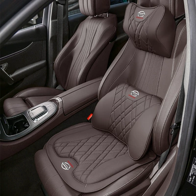 Seat cushion, seat cover – Cushion, Four-Season Seat Cushion - 1-nissan-headrest-1-lumbar-support-1-seat-cushion-mocha-brown