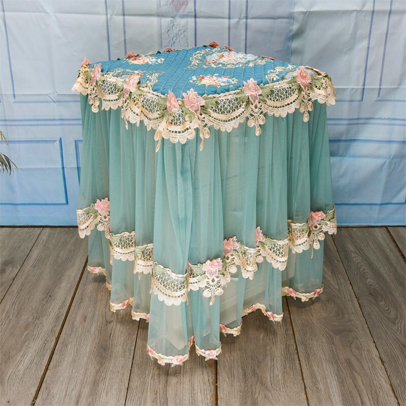 Ki9S European Fashion Lace Cotton and Linen Safe Dustproof Cover Bedside Table Cover Table Cover Coffee Table Cover Customized