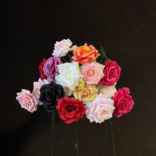 Single Simulation Rose Shopping Mall Flower Wall Rose Waterfall Landscape Fake Flower Simulation Flower Wedding Home Decoration Rose